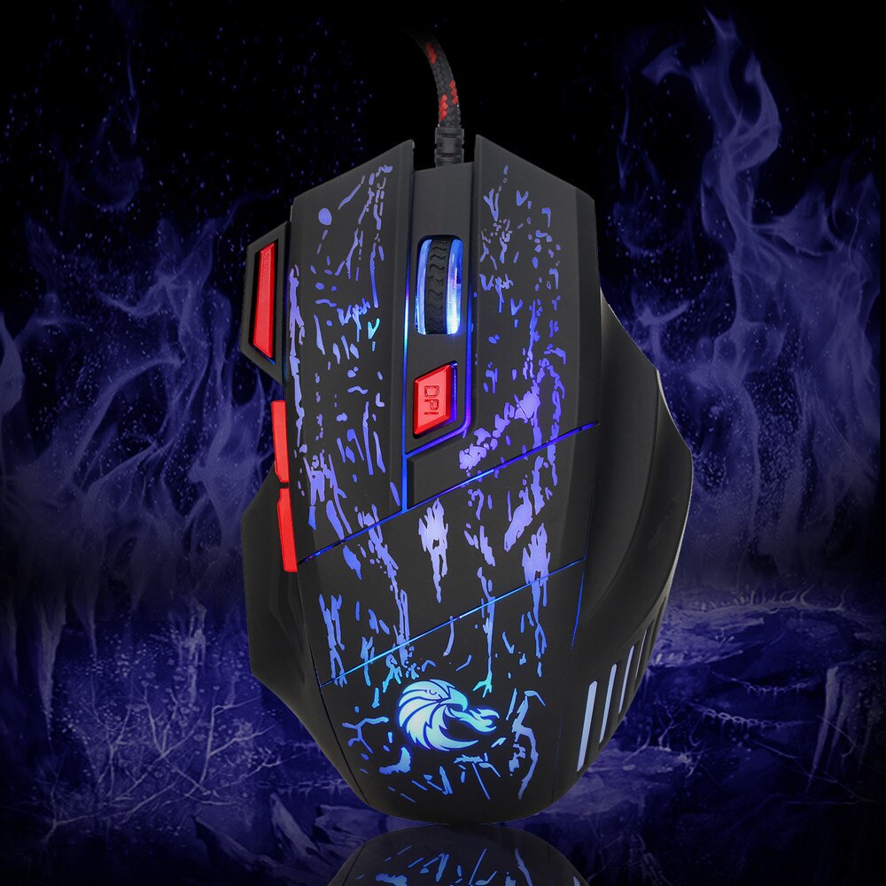 7 button 5500 DPI PC laptop USB wired optical gaming mouse computer accessories for pc