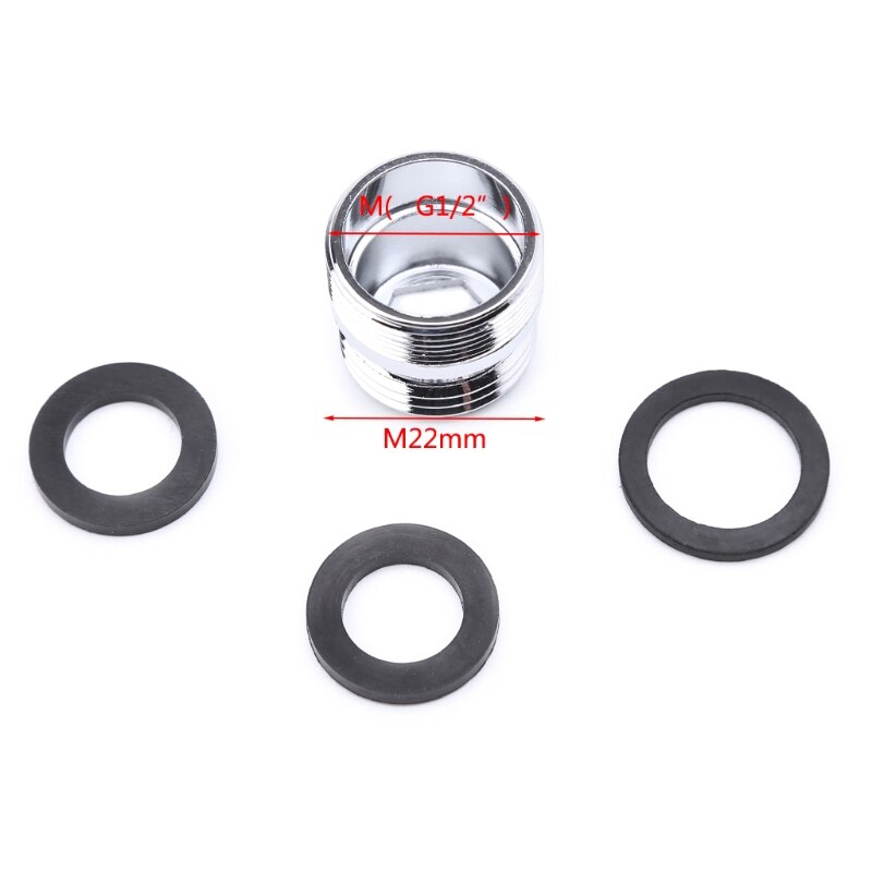 Solid Metal Adaptor Outside Thread Water Saving Kitchen Faucet Tap Aerator Connector: 4