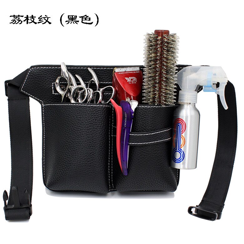 Barber Hair Styling Tools Waist Pack Hair Scissors Comb Bag Hair Scissors Bags Hairdressing Tool Hairpin Holders: Black Style 2