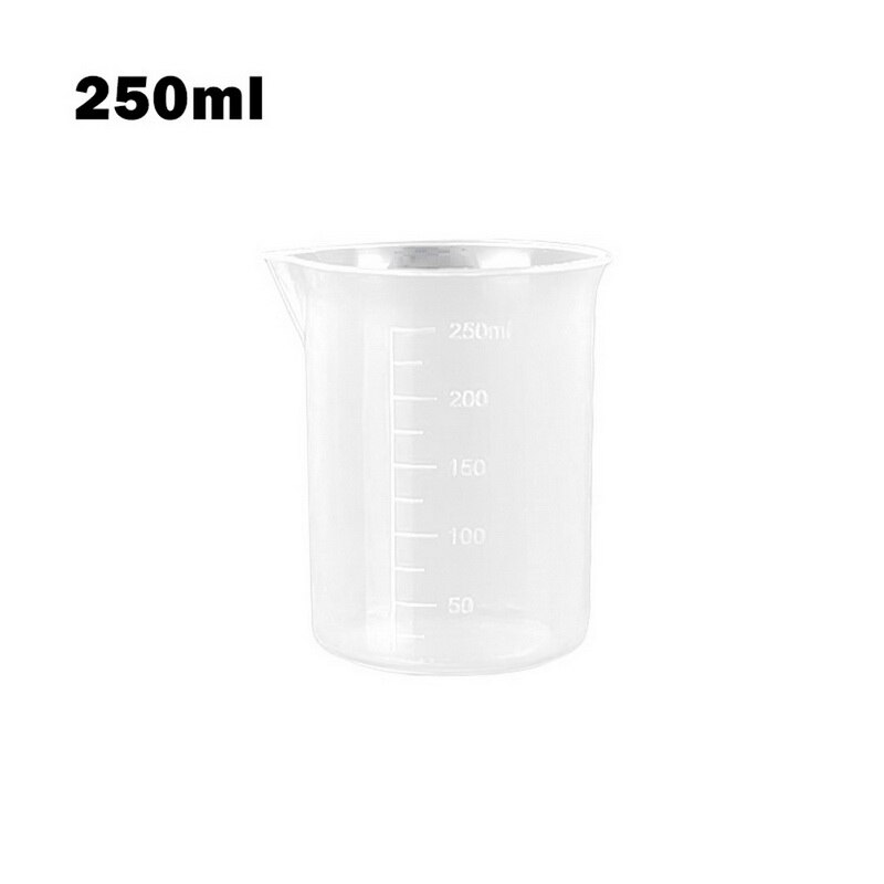 Handleless Plastic Measuring Cups Kitchen Bar Supplies Transparent Plastic Baking Measuring Cup Various Capacities Beaker Liquid: 1pc 250ml