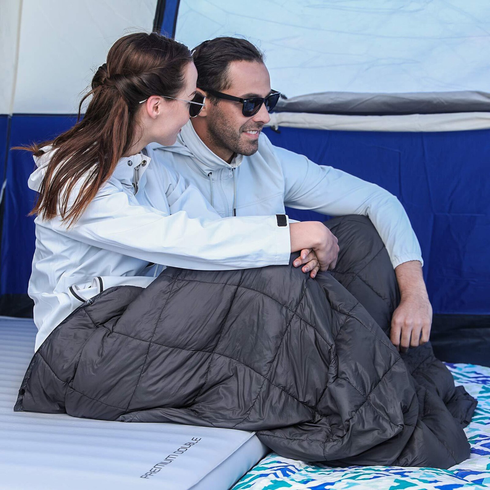 Udendørs camping varmt tæppe sovepose vandtæt vindtæt poncho tæppe til camping picnic vandreture fiskeri road trip