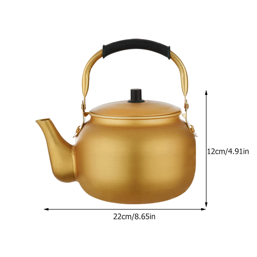 1 pc Durable Teapot Aluminum Teakettle Home Thicken Teakettle (Golden)