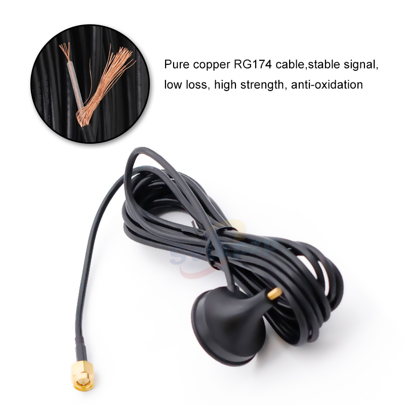 433MHz Antenna SMA Male Connector Universal Antennas for Car/Machine/Smart Home Signal Amplifier with Extension Cable