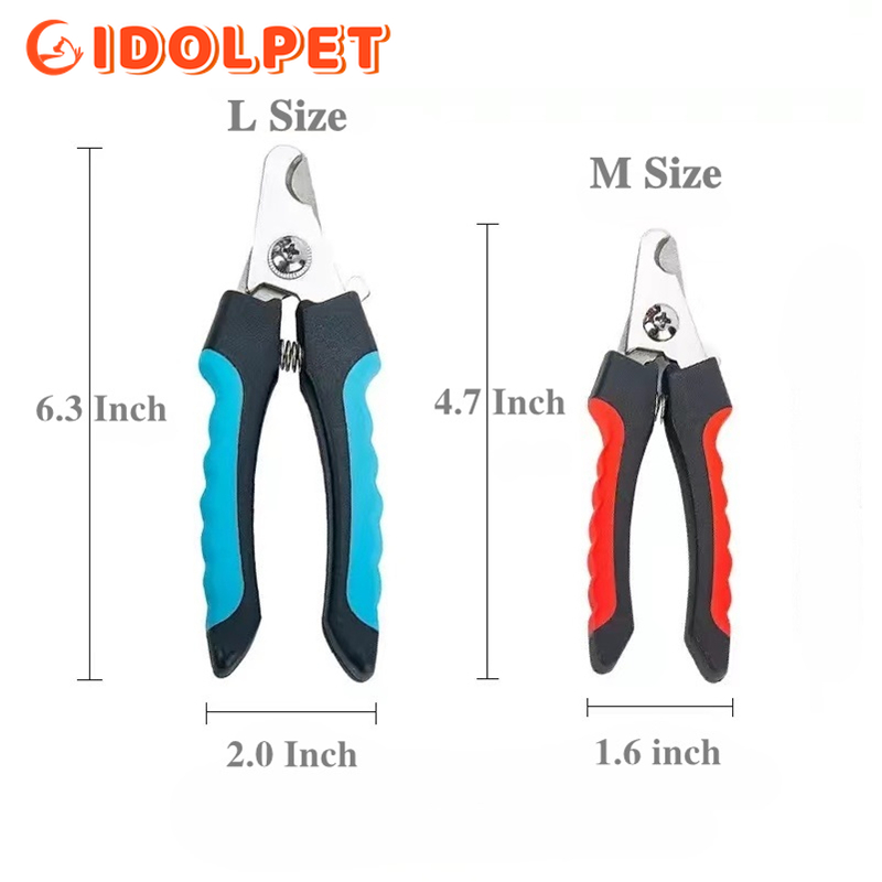 Pet Nail Clipper with Safety Guard Stainless Steel Scissors Cat Dog for Claw Care Grooming Supplies Size Fits