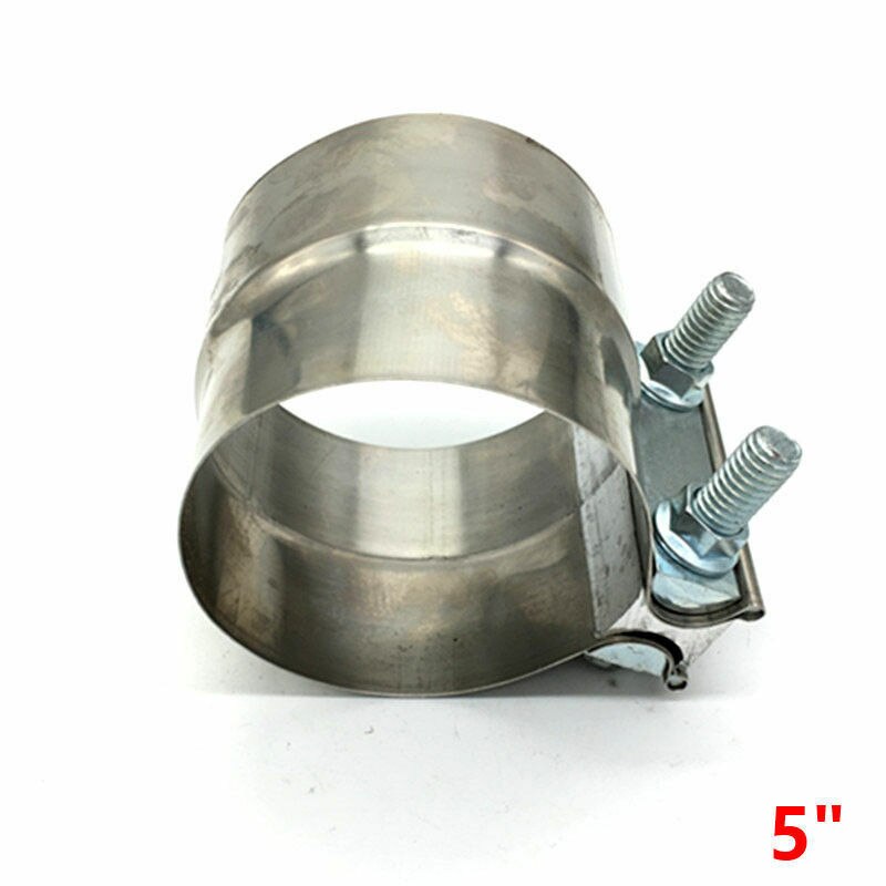 5" inch Stainless Exhaust Band Clamp Step Clamps Fit Catback Muffler Downpipe