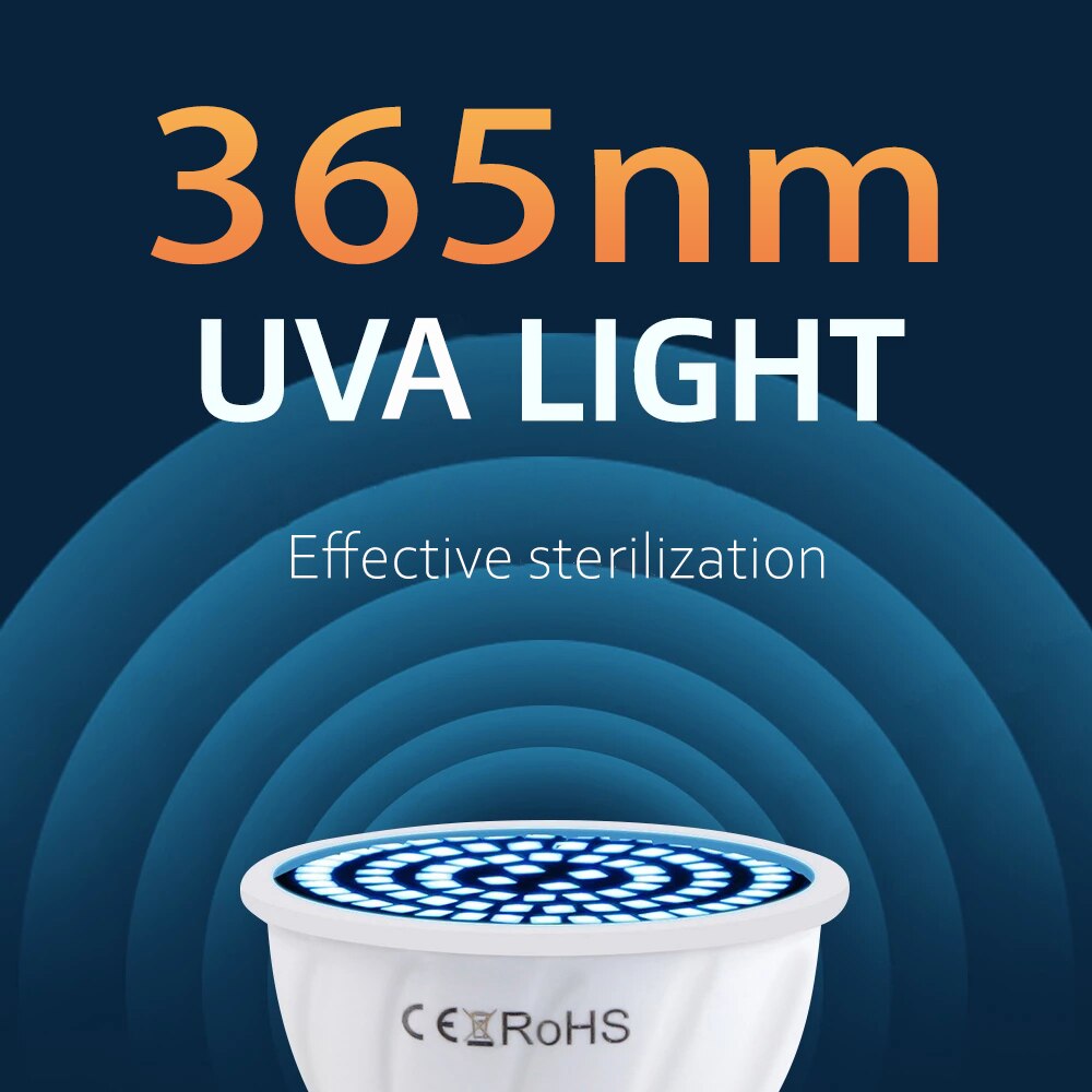 48 60 80 LEDs UVA Sterilizing Lamp Bulb Ultraviolet Germicidal Light Desinfection Bulb E27 110V 220V 365nm UV Bulb