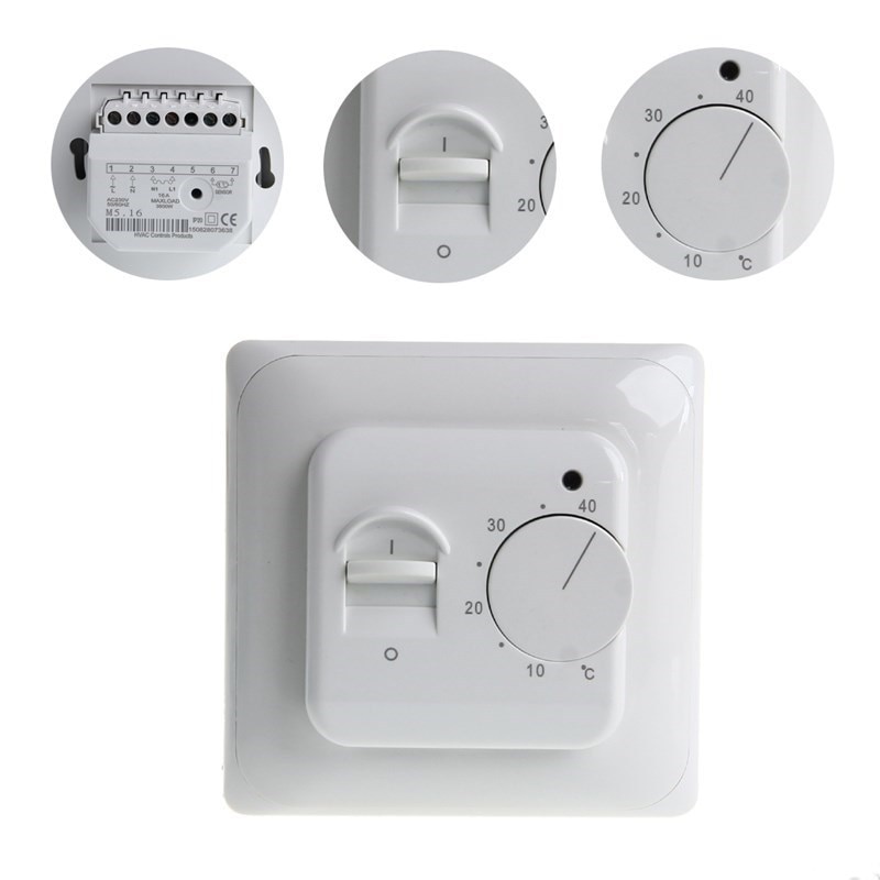 Floor Heating Electric Wall Thermostat Manual Warm Floor Heating Wire Warmth Regulator Temperature Controller Instrument Sensor