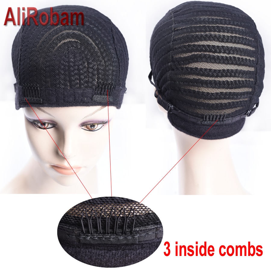 Wig Cap - Antislip Pruik Cap - Met Lace - Pruik Kapje - U Part Pruiken Maken Pruik Cap Dome Cap Haarnetje Hoofddeksel Wave Zwart