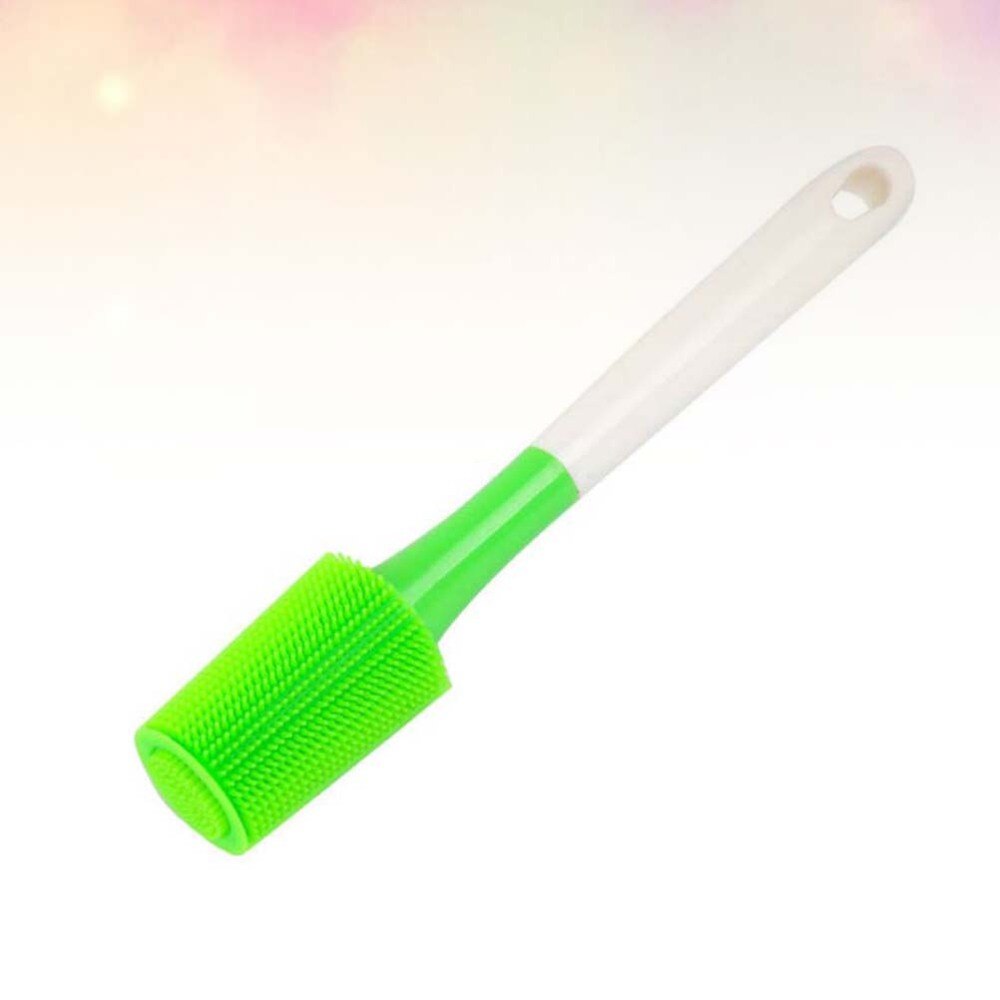 1pc Long Handle Silicone Cups Cleaning Brush Mug Brush Multifunctional Kitchen Gadget For Home (Random Color)