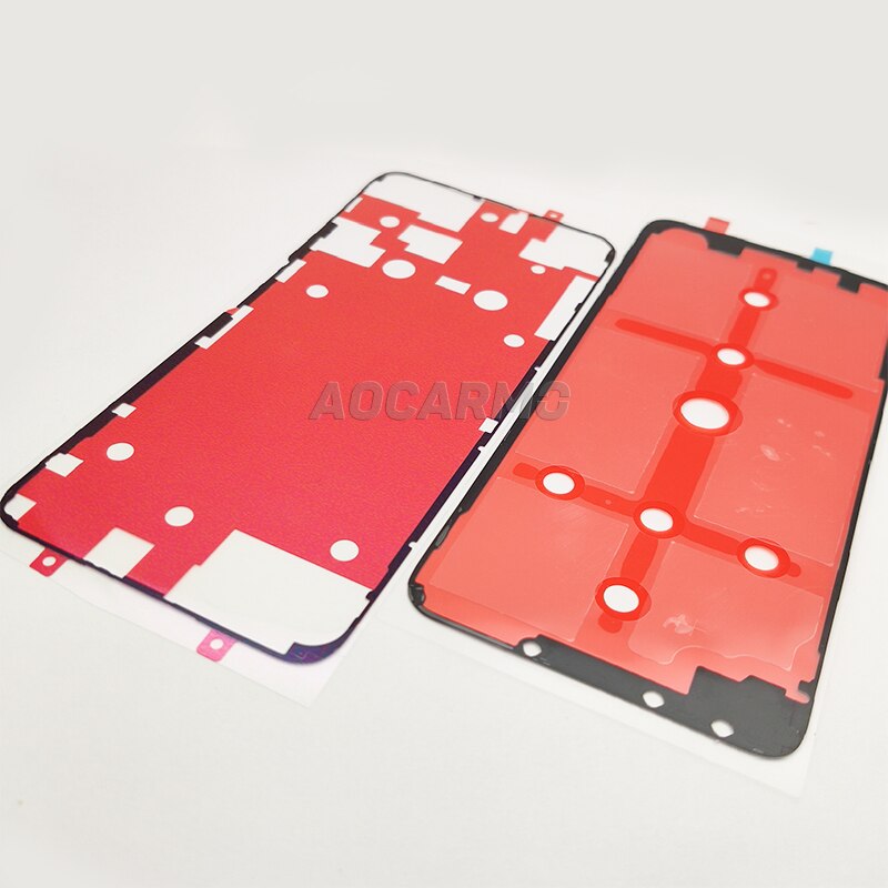 Aocarmo frente display lcd tela adesiva voltar bateria capa traseira adesivo fita de cola para huawei honor 20 / 20s