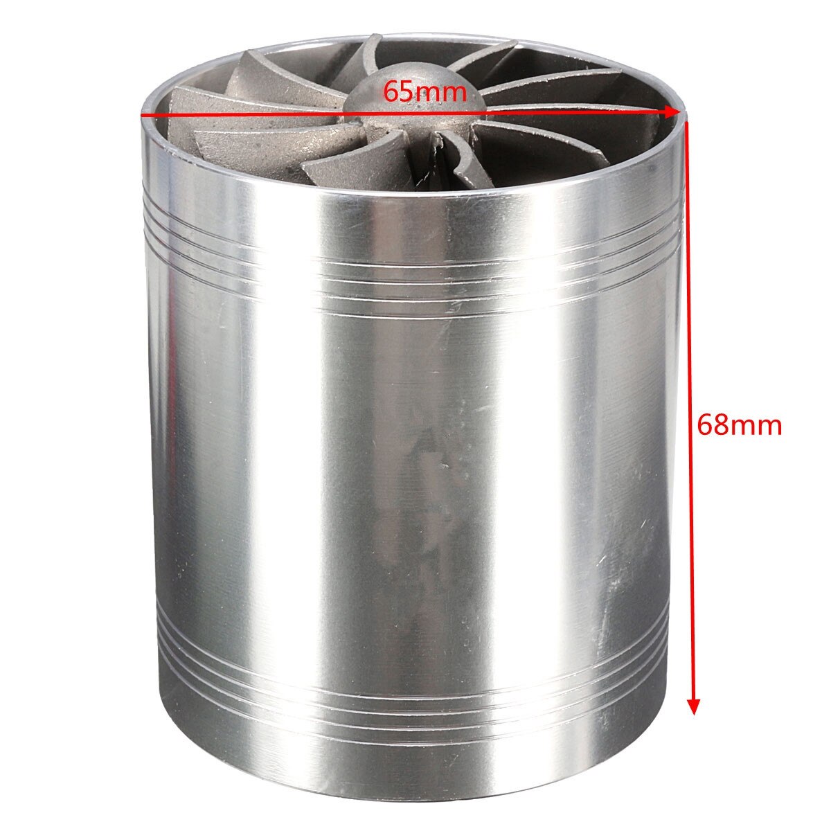 Universal Auto Luftfilter Intake Fan Fuel Gas Saver Supercharger MV77942B 68mm x 65mm Für Turbine Turbo Ladegerät turbolader