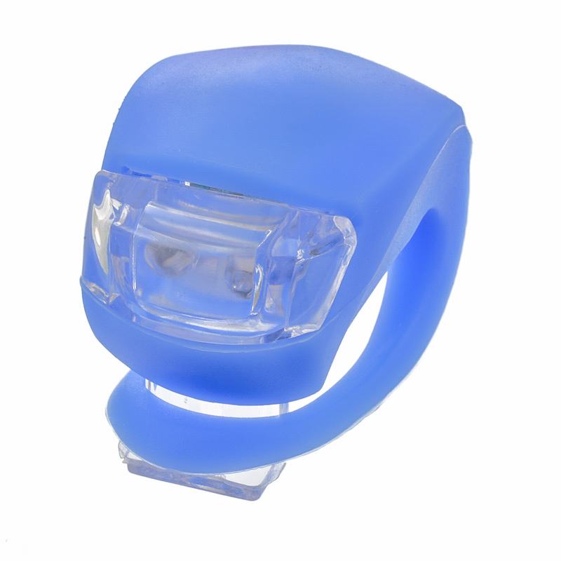 Silikon Frosch Licht 3 Modus Fahrrad Licht LED-Blitz Vorne Hinten Fahrrad Lampe draussen Sicherheit Warnung Licht Radfahren Wandern Zubehör: Blau-Blau hell