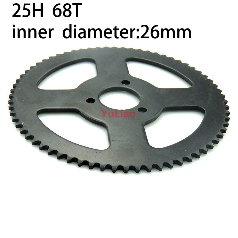 25H Koppeling Drum Gear 25H 68T 26Mm Tandwiel + 25H Chain 158 Links Voor 2 slag Minimoto Pocket Bike Atv Qua: 68T 26mm sprocket
