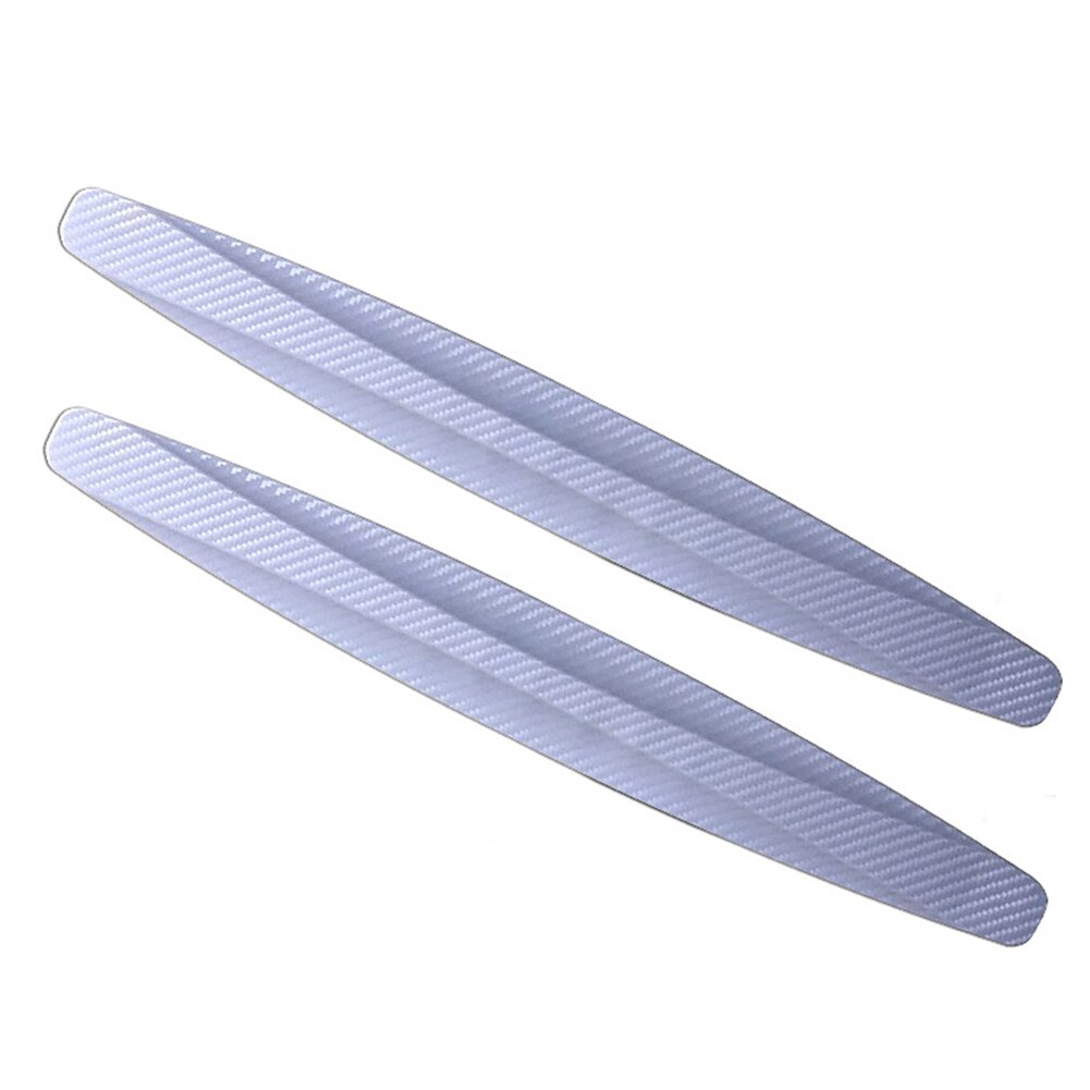 2Pcs Carbon Fiber Texture Car SUV Bumper Edge Guard Strip Anti-rub Protector: Grey