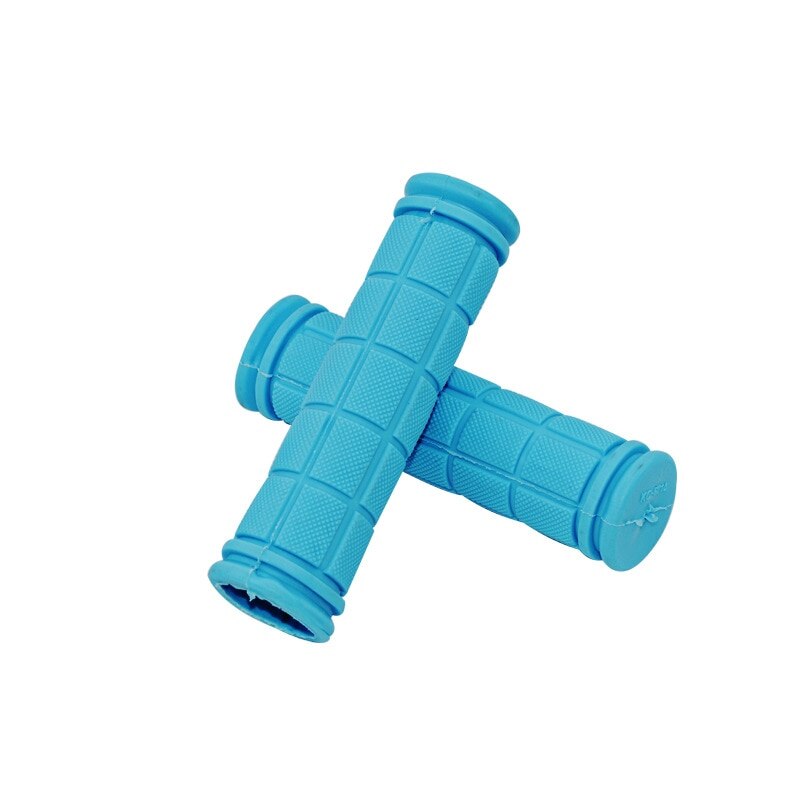 Rubber Bike Handlebar Grips Cover BMX MTB Mountain Bicycle Handles Anti-skid Bicycles Bar Grips Fixed Gear Bicycle Parts Instock: Sky Blue