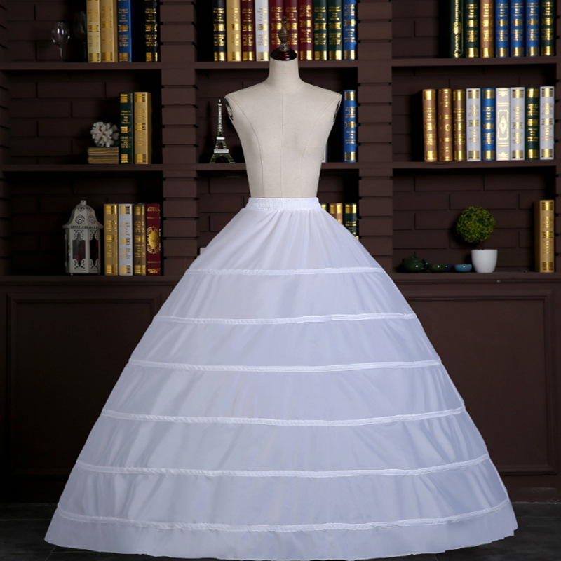 Kanten rand 6 hoepelrok onderrok voor baljurk trouwjurk 110cm diameter ondergoed crinoline bruiloft accessoires