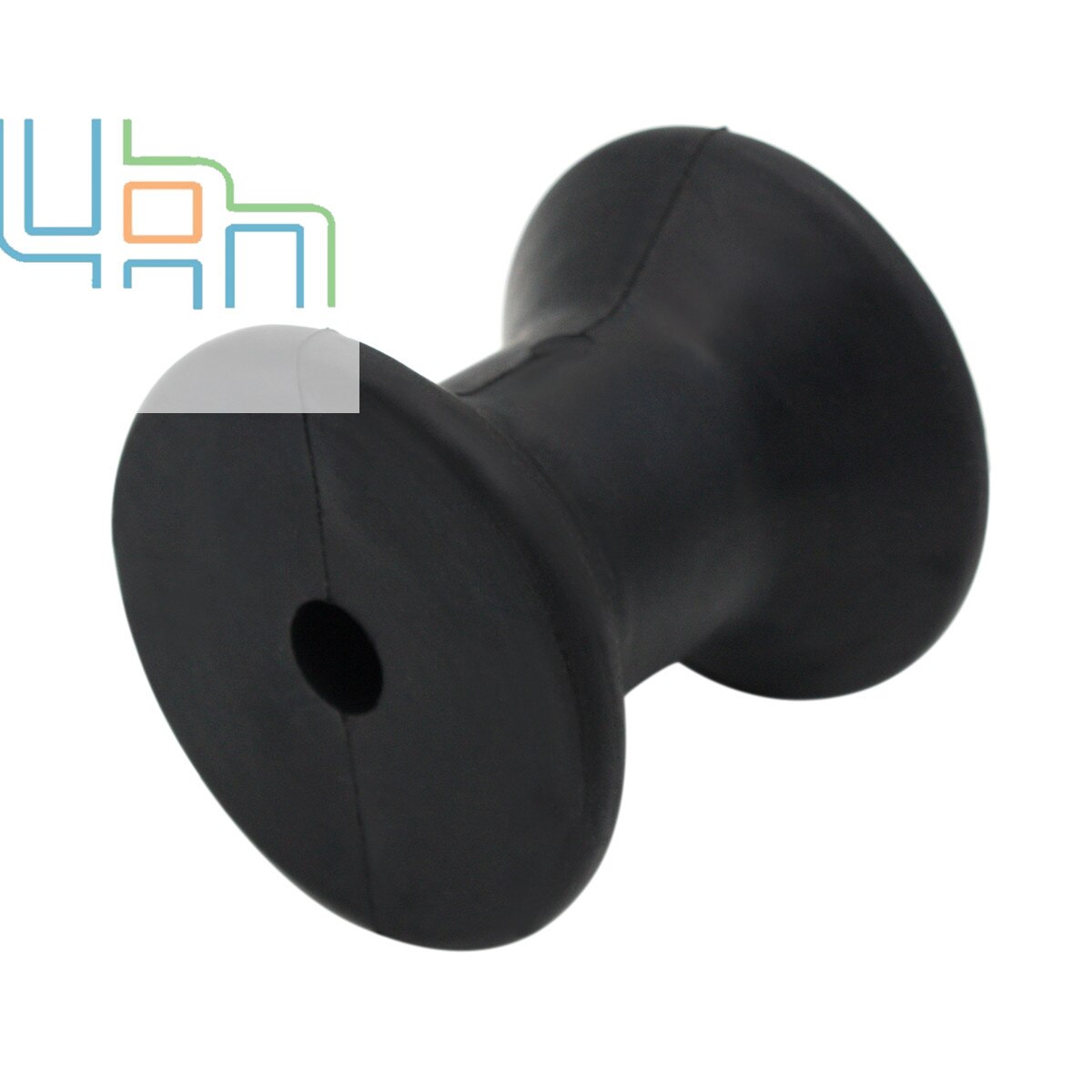 boat trailer 3 in x 1/2 inch bow stop vee V roller black rubber spool SL52318