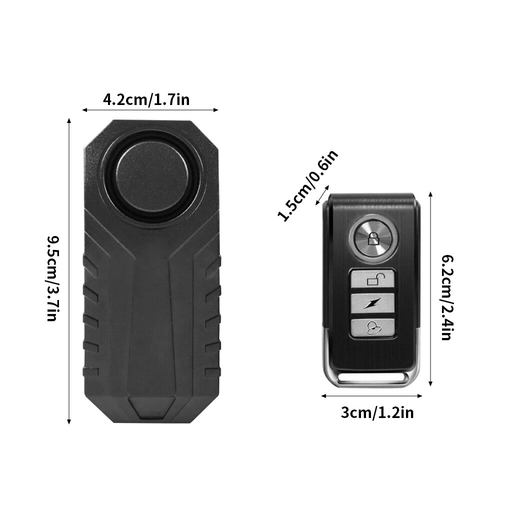 Bike Alarm Motorcycle Anti-lost Remote Control Alert IP55 Waterproof Bike Vibration Wireless Alarm