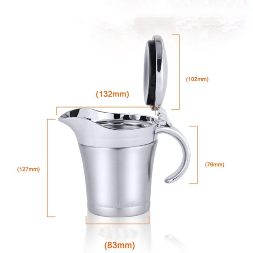 Dubbele Isolatie Saus Fles Brede Mond Rvs Saus Kan Kruiden Pot Sapkop Steak Saus Cup Keuken Accessoires