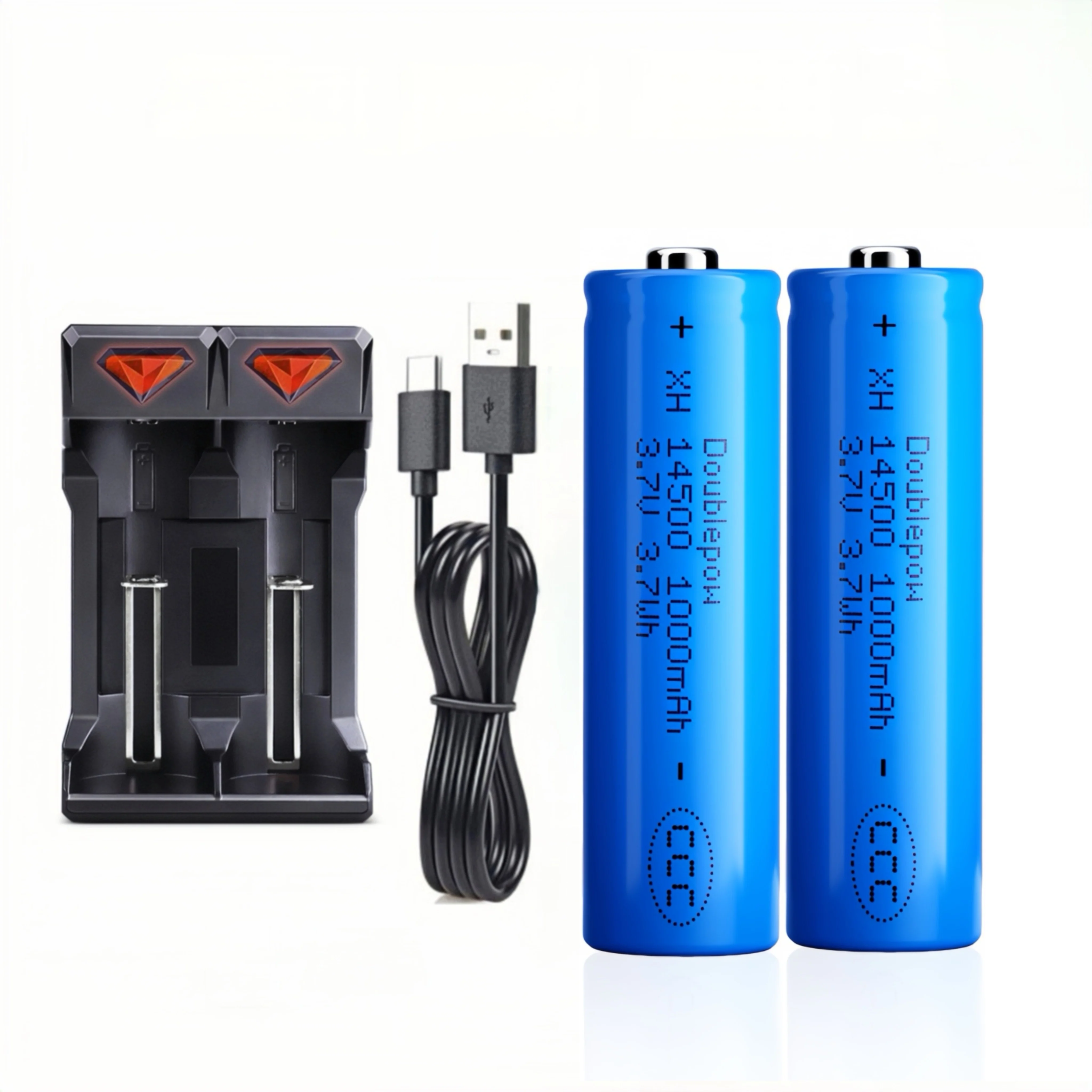 Batería 14500, 3,7 V, 1000mAh, cargador recargable de litio para afeitadora, altavoz, dron, aspiradora, micrófono, reloj inteligente, Sensor de juguete