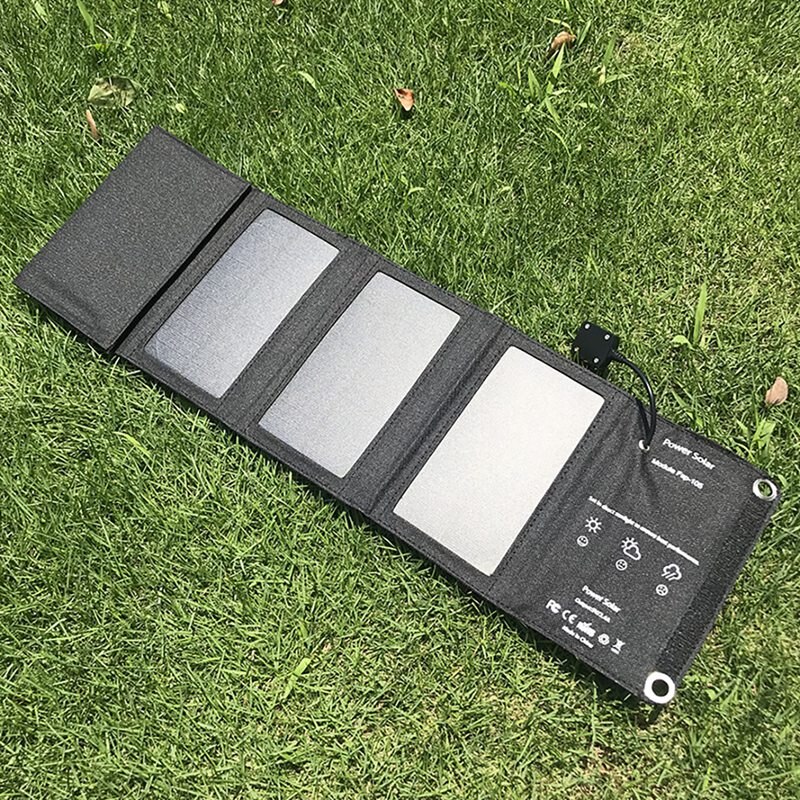 Outdoor 10W5.5V Portable Solar Charger with USB Port Foldable Solar Panel, Camping Hiking Travel for Tablet Laptop Phone