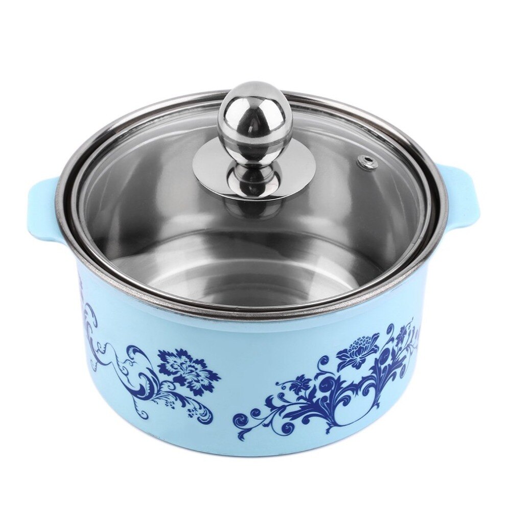 Household Stainless Steel Small Single Use Pot With Lid for Electromagnetic Oven Easy to Clean Portable