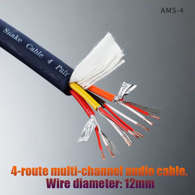 1/2/3/4/5/6-10m XLR Microfoon Kabel 2/4/8/12/16/24 meerkanaals Kabel Audio Luidspreker Podium Signaal Multicore Kabel: Rood / < =0.5m