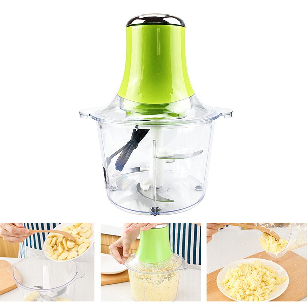 2L Electric Kitchen Chopper Multi-function Food Processor Stainless Steel Blade Fruit Vegetable Blender Mincer US/EU