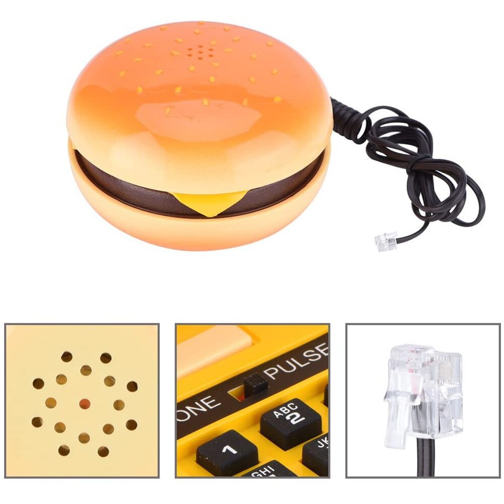 Emulational Hamburger Telefon Draht Festnetz Telefon Hause Dekoration Telefon