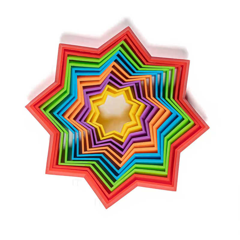 Rainbow 3D Magic Star Puzzle Toy Figet Toys divertimento decompressione soddisfacente Anti Stress Juguete Autismo Brinquedos Antistress: Rosso