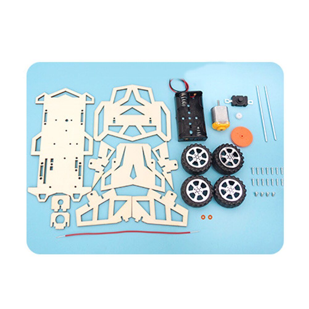 DIY 4 Rad Montage Auto Technologie Experiment Pädagogisches Spielzeug Lehren Set Kit