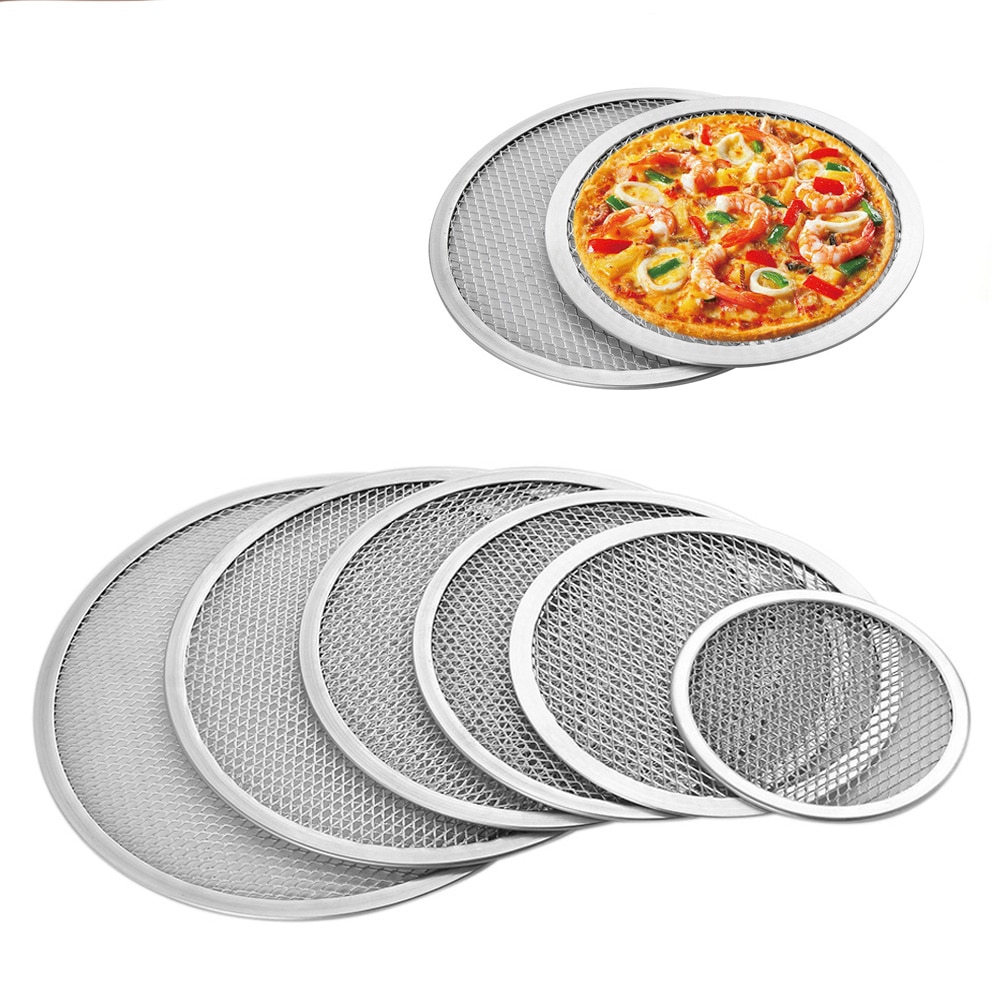 6 &#39;&#39;-12&#39;&#39; Aluminium Platte Mesh Pizza Screen Oven Bakplaat Netto Bakvormen Kookgerei Keuken Bakken Tool Pizza bakplaat