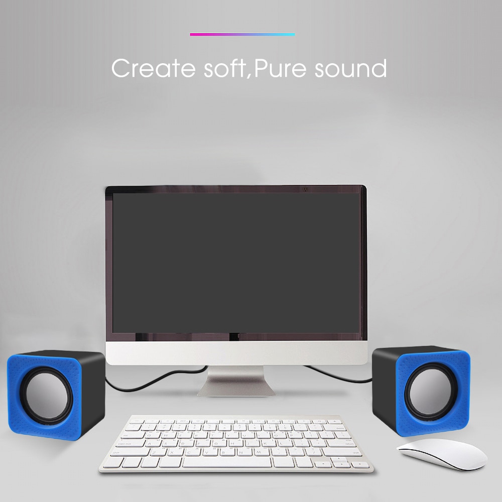 Kebidu Draagbare Wired Mini Speakers Usb 2.0 Voor Laptop Pc MP3 Multimedia Speaker