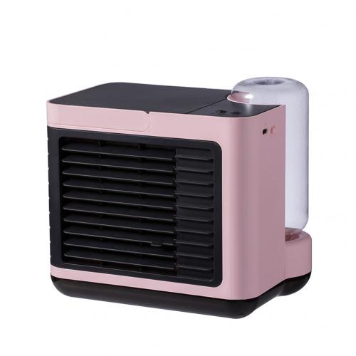 Portable USB Rechargeable Home Office Silent Anion Cooling Fan Air Conditioner Cooling Fan Air Conditioner Cooling Fan Air Condi: Pink