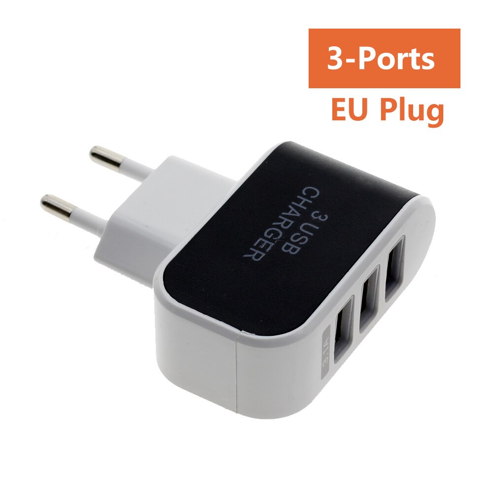 USB Power Supply Adapter DC5V 2A EU Plug / US Plug Universal Charger 1 / 2 / 3 / 6 Ports: 3USB EU