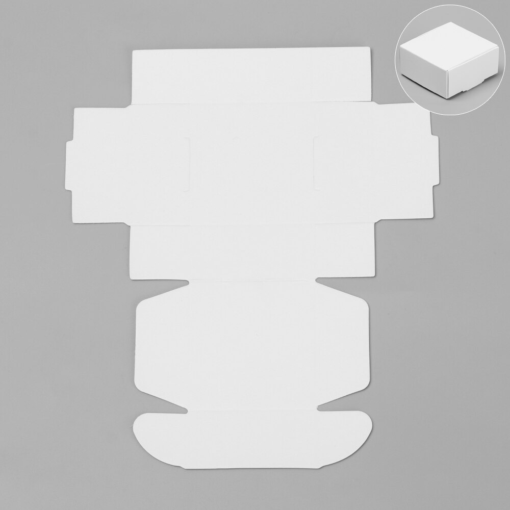 10 stücke 9 größen Kleine Kraft Papier Box Handgemachte Süßigkeiten Lagerung Verpackung Hochzeit Event Party Karton Paket Schmuck Box: WHITE / 8x6x4cm