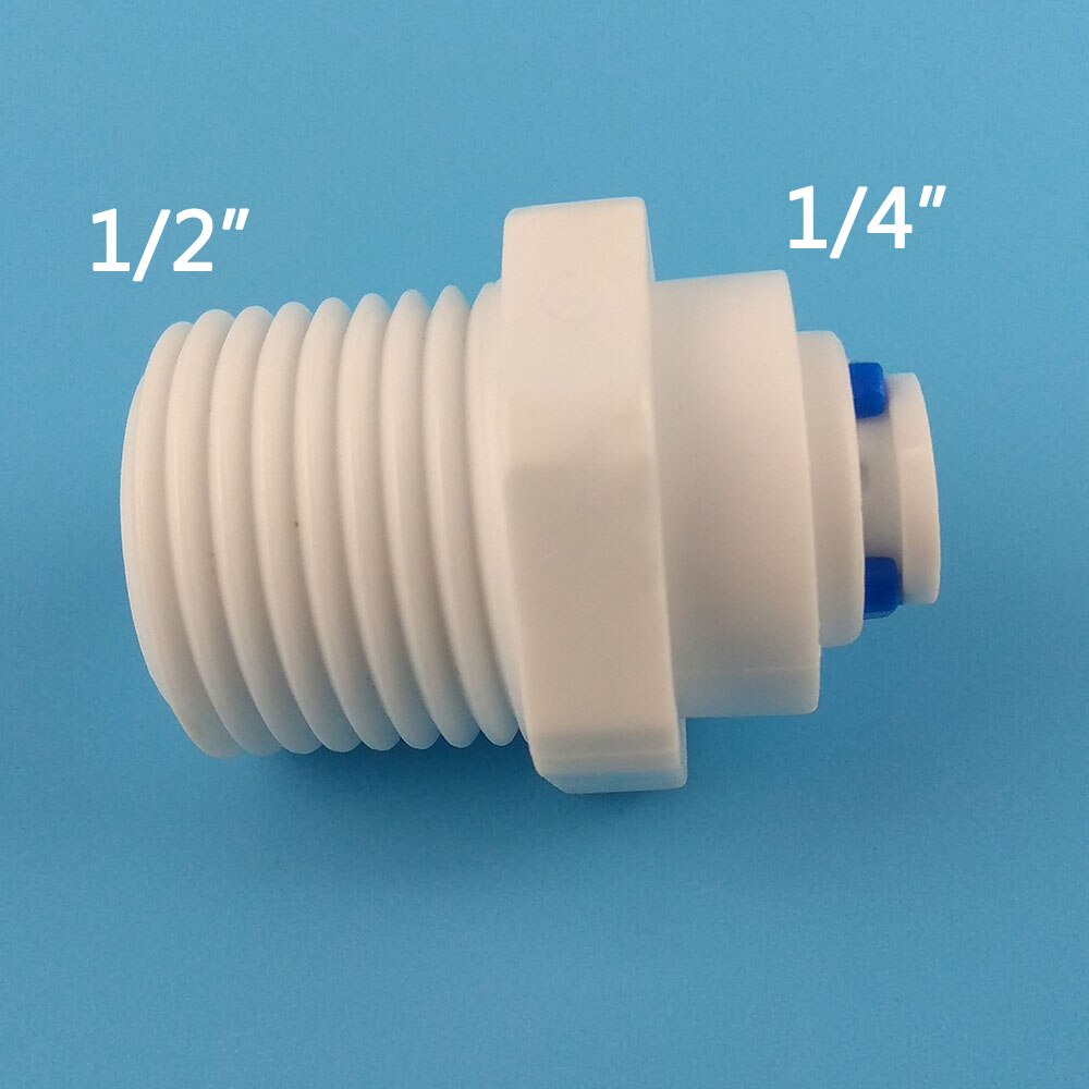 1PC 1/4&quot; OD Tube -1/2&quot; BSP Male Threaded Quick Connector RO Water Straight Male BSP And Pipe Without trouble Of Nut Connector