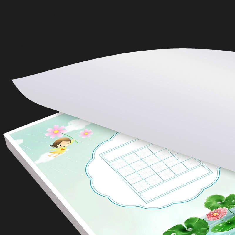 100 Sheets A4 Size 20 Styles Chinese Calligraphy Writing Paper for Primary School Students Stationery Paper for Kids
