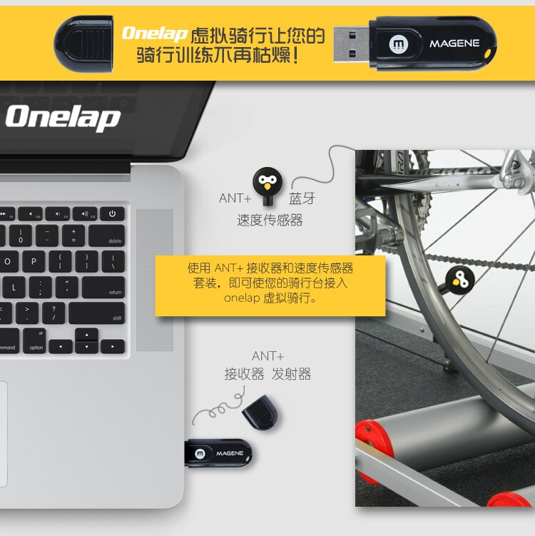 MAGENE ANT+ USB Transmitter Receiver Compatible Garmin Bicycle Computer Cycle USB ANT Stick Bluetooth Speed Cadence