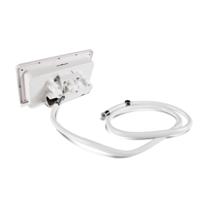 White RV Exterior Shower Box Kit with Lock Boat Marine Camper Motorhome Caravan Accessories