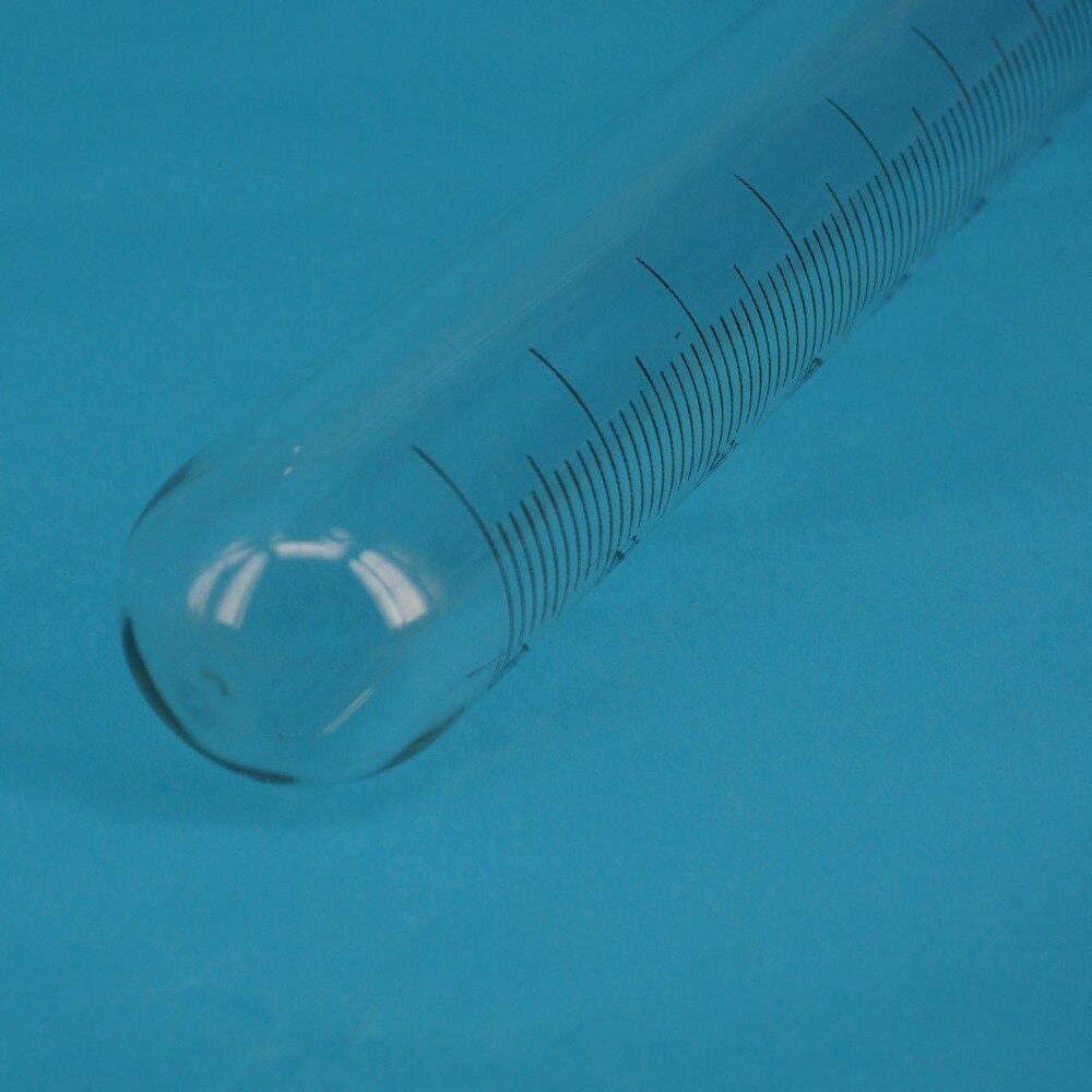 100ml Graduated Line Lab Clear Glass Test Tube Round Bottom with Stopper