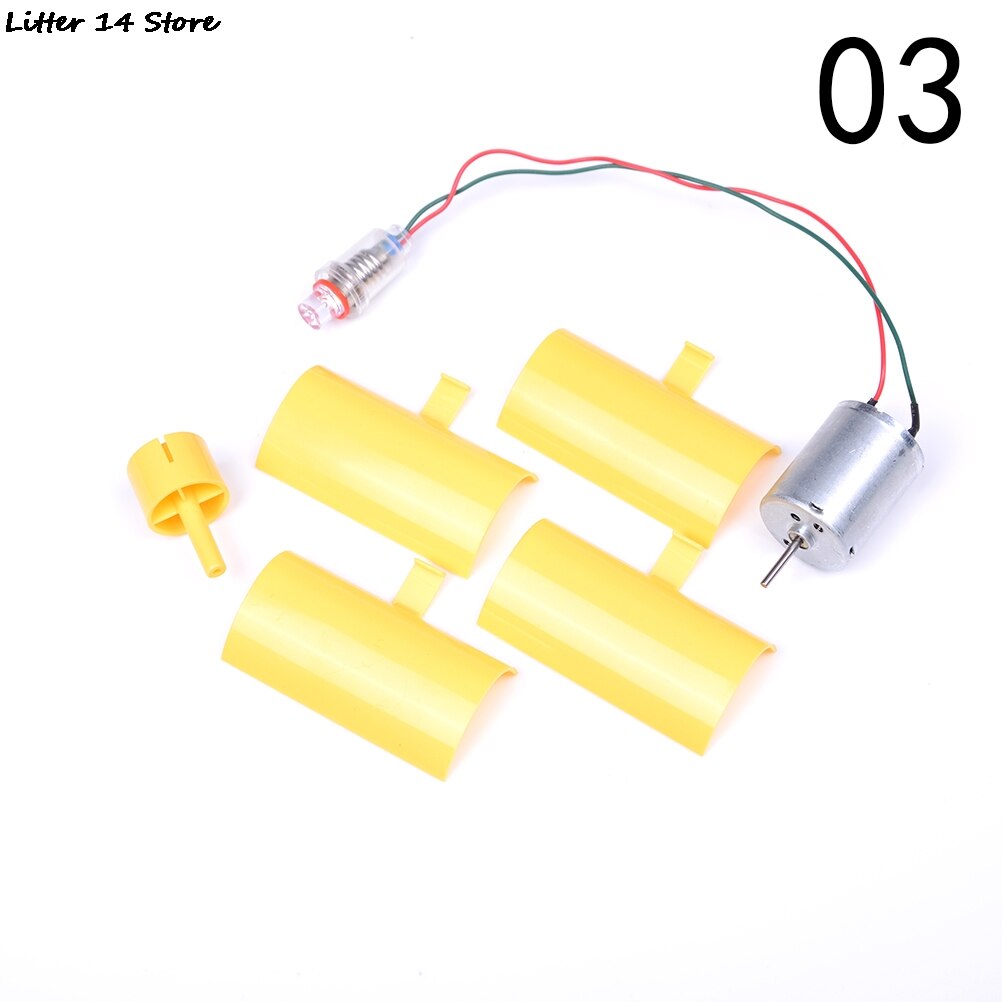 1 * Motor + 1 * Wind Generator Blade + 5Mm Verticale As Miniatuur Windturbine: A3