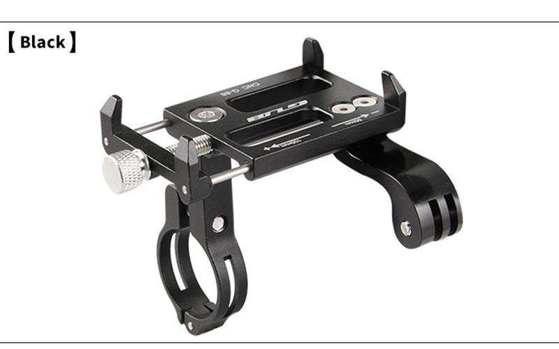 Gub 3.5-6.2 " opdatering telefon cykelholder road mtb cykelstativ styr telefon cykelstativ justerbar montering cykel cykelstativ: Sort