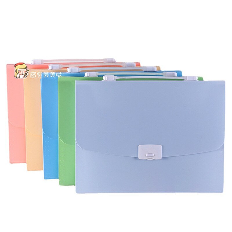 Carpeta de acordeón A4 impermeable para estudiantes, organizador de papel de múltiples capas, bolsa de plástico para documentos de profesores, expansible, 12 celdas