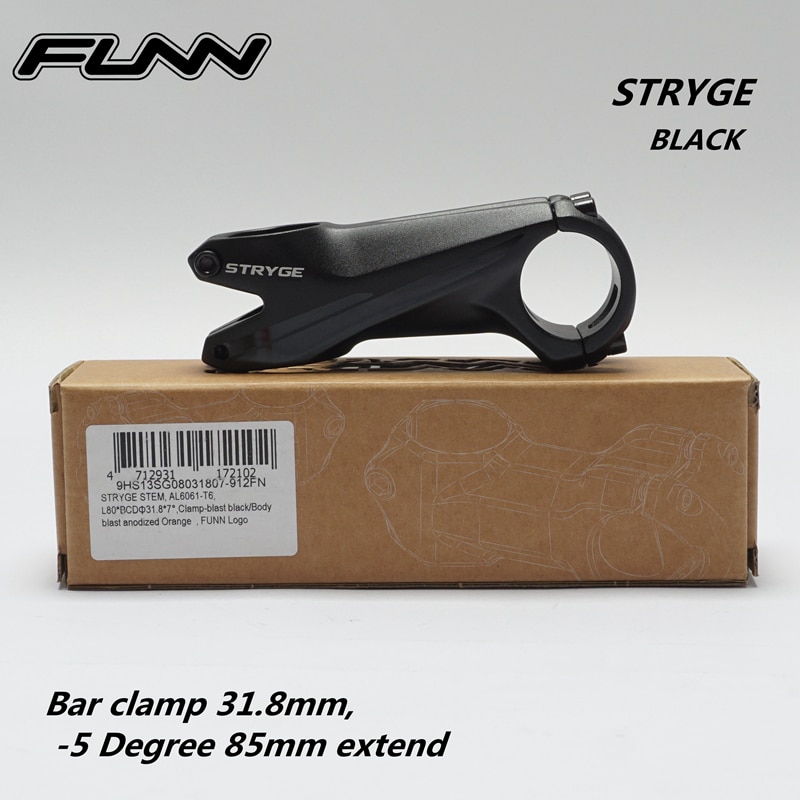 FUNN STRYGE – tige de vélo forgée en 3D XC Enduro, Tube de direction 31.8 °, 28.6mm, 85mm