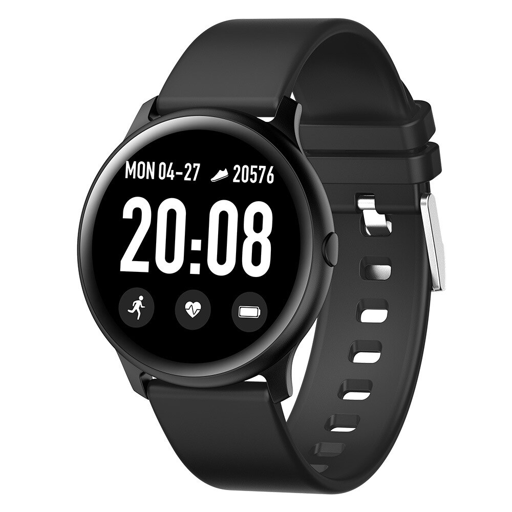 Smart Watch With Heart Rate Monitor Men Sport Smartwatch Message Reminder Sport Fitness Tracker For Android IOS Xiaomi: Black