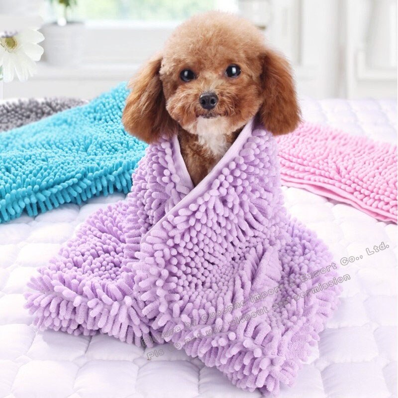 Pet Towel -Dog Towels Ultra Absorbent Quick Dry Pet Bath Towels,Microfiber Chenille, for Small, Medium, Large Dogs and Cats