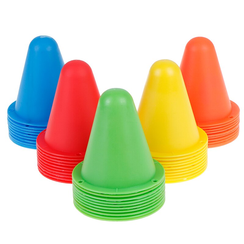 PATIKIL 60 Pack Fußballkegel für Training Agilität Scheibenkegel mit Riemen Klein Kegel Sport Fußball Training Kegel für Sport Fußball Skating Praxis 6 Farbe