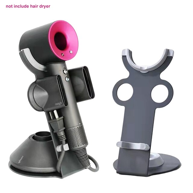 Supporto per asciugacapelli supporto per asciugacapelli Dyson staffa portatile con portaoggetti Super magnetico per ugello per asciugacapelli Dyson da bagno: Model B Grey