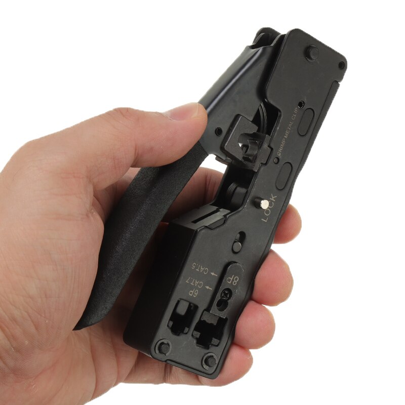 Telephone Line Connector Clamp Pliers for Cat7 Cat8 Tail Clip Rj45 Cat5e Cat6 Cable Clamp Rj11 6p Network Telecom Crimping Tool